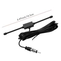 1X antena dipolo Universal para coche, antena de Radio Estéreo AM FM, soporte adhesivo de vidrio, color negro - details 1