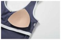 Scrunch - Conjunto de yoga corto para mujer, sujetador relleno en contraste rosa, pantalones cortos cruzados, pantalones deportivos de cintura alta, Fiess Gym Tre, ropa deportiva - details 15