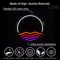 Letrero de neón de puesta de sol, luz Led para decoración de pared del dormitorio, letrero de luz de neón USB, decoración estética para sala de estar, Hotel, regalo de decoración de habitación de bebé, lámpara de mano - details 0