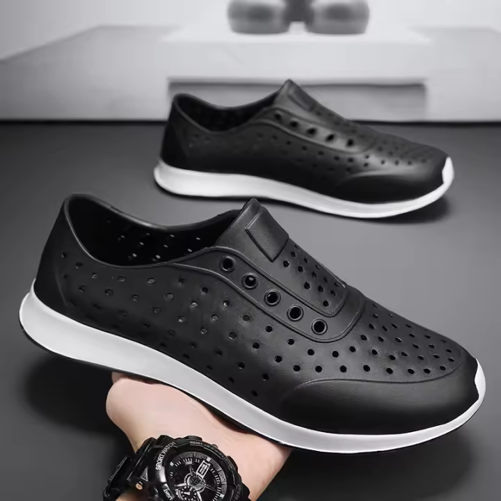 Verano desgaste deportes pareja playa agujero zapatos, bolsa cabeza casual transpirable impermeable zapatillas frescas. - 1