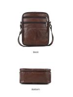 Bolso de hombro de cuero genuino para hombre, bolso Vertical de alta calidad, duradero, cruzado, bandolera de lujo de negocios para hombre - details 5