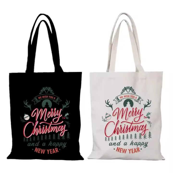 Bolso de Lona de Dibujos Animados Bolso Ecológico para Mujeres Regalo de Navidad Perfecto - 1