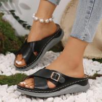 Zapatillas de tacón de cuña de moda de verano para mujer, zapatos femeninos - details 6