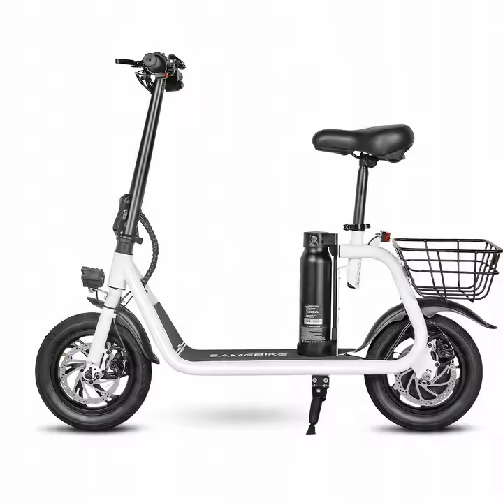 Samebike SM-C01 bicicleta eléctrica plegable 350W 32KM/H 10.4AH 12" 27KM blanca - 1