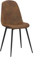 Juego de 4 sillas giratorias de ante para comedor con asiento acolchado, sillas de diseño para salón o cocina, con patas de metal negro, marrón - details 73