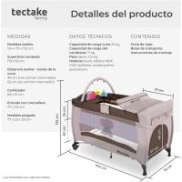 Cuna Infantil Portátil para Viajes Altura Ajustable Almohada para Bebé Bolsa de Transporte - details 3