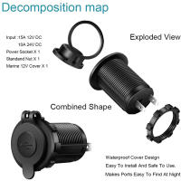 Adaptador de doble toma de corriente, Cargador USB, 5V, 3.1A, 12V, 24V, motocicleta, coche, barco y más - details 4