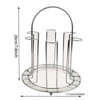 Estante de almacenamiento de tazas de vidrio y Metal para taza de agua, organizador de secado y drenaje, soporte útil para cocina y hogar - details 4