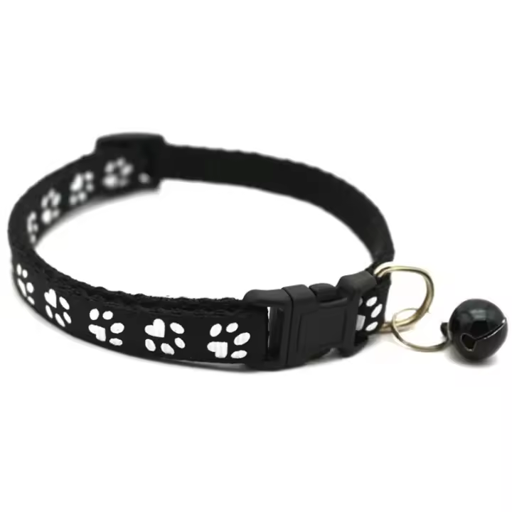 Collar de gato con flor de arcoíris a la moda con campana, Collar para cachorros y gatitos, hebilla ajustable, Collar de gatito de encaje colorido, accesorios para perros - 1
