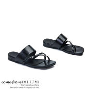 Sandalias de Verano 2025 Zapatillas de Dedo para Mujer de Alta Gama Moda Francesa Semi-Drag - details 5