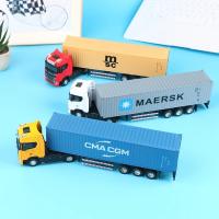 Cabeza de camión de aleación fundida a presión para niños, contenedor de juguete, camión extraíble con luz, vehículo de transporte de ingeniería, 1 piezas, 1:36 - details 2