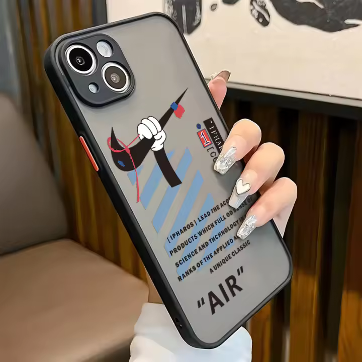 Funda de Teléfono A-AIRS de Moda Cubierta Trasera Transparente Mate para iPhone - 1