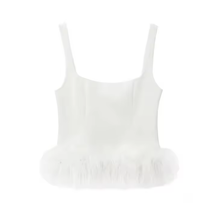 OUWU-Mini vestido de malla rojo sin mangas con espalda descubierta, vestidos de fiesta de noche para mujer, bata elegante, nueva moda Primavera 2025 - 1