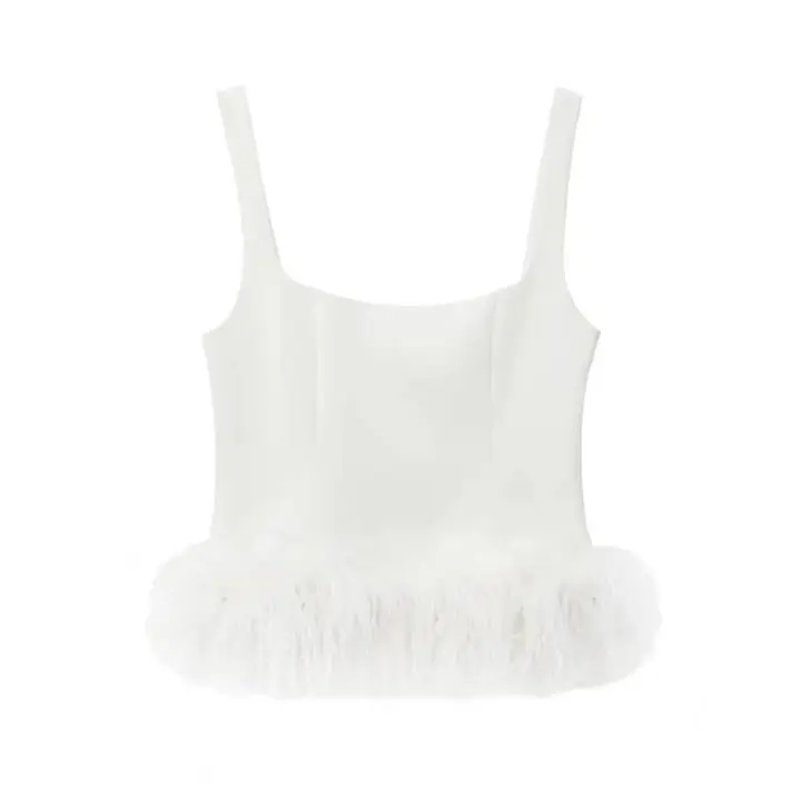 OUWU-Mini vestido de malla rojo sin mangas con espalda descubierta, vestidos de fiesta de noche para mujer, bata elegante, nueva moda Primavera 2025 - 1
