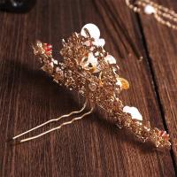 Tocados de novia de aleación, accesorios para el cabello de vestido de novia de colores claros de plástico, nuevo adorno colgante de estilo chino - details 5