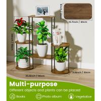8 Niveles 131cm Estante para Plantas de Madera y Metal Estante de Esquina para Múltiples Macetas Soporte para Plantas Interior Adecuado para Exterior, Balcón, Sala, Oficina, Negro - details 32