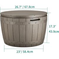 Arcón de Ordenación Exterior 127L, Caja de Almacenamento de Jardín para Exteriores Muebles de Patio Piscina Material - details 6
