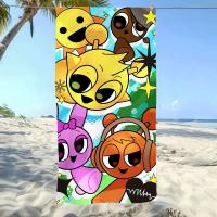 Patrón de dibujos animados S-Sprunki, piscina suave, regalo para viajes, gimnasio, ducha, Camping, deportes de secado rápido, toalla de playa grande - details 5