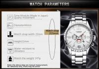 Reloj de Acero Inoxidable con Correa de Negocios Casual CURREN 8056 Calendario de Cuarzo de Lujo para Hombres Resistente al Agua Estilo Formal - details 2
