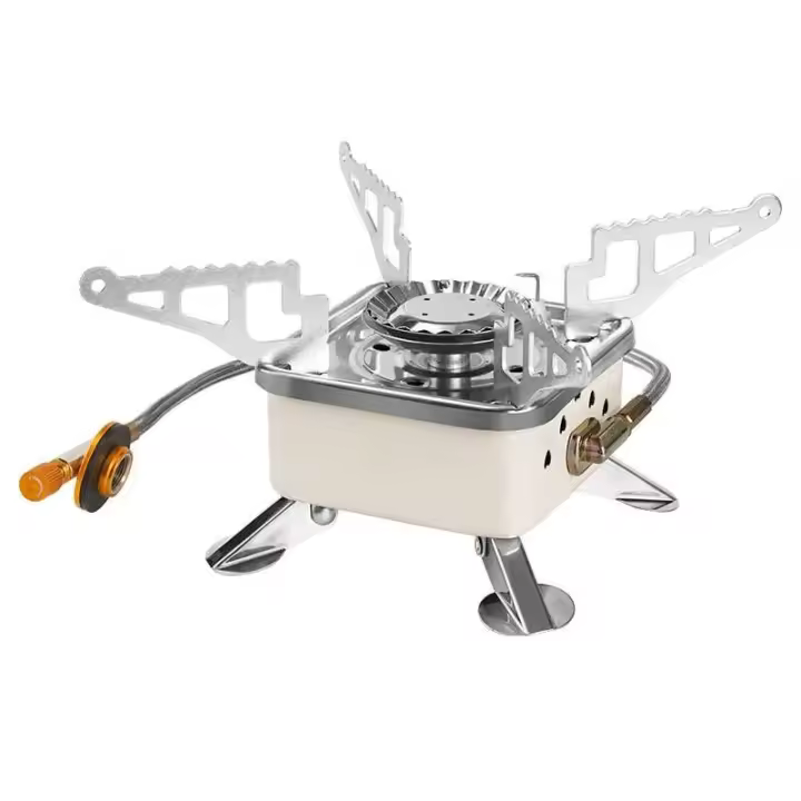 Tarjeta de utensilios de cocina plegables para acampar al aire libre, estufa de té portátil para hervir agua, estufa de gas de ciervo - 1