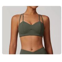 Sujetador deportivo con cordones para mujer de alto soporte, sujetador deportivo para Yoga y Fitness - details 3