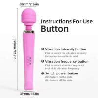Vibrador Av potente con USB para masturbación corporal, palo de masaje sexual japonés, juguete para adultos para mujer, masajeador de varita mágica inalámbrico de mano - details 5