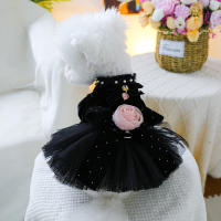 Vestido De Novia De Rosa Sahara Gruesa Para Perro Pequeño Y Mediano Color Negro Adecuado Para Otoño E Invierno Ropa De Mascota - details 9