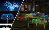 Luces solares de medusas para exteriores, luces de jardín de flores para patio, camino, césped, decoración de fiesta, 4 piezas - details 1