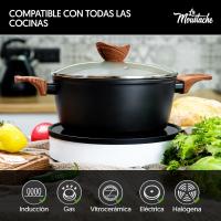 Batería de Cocina de Aluminio con Antiadherente |   8 Piezas Callao + 5 Cuchillos Inoxidables con Pelador de Verduras y Tijeras, Ollas/Sartenes para Todas las Cocinas, Incluso Inducción - details 3