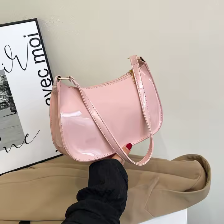 Bolso cuadrado pequeño de color sólido para mujer, moda Popular, otoño e invierno, nuevo bolso de un solo hombro, tendencia, 2025 - 1