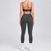 Conjuntos de Yoga con correas desnudas para mujer, sujetador deportivo a prueba de sentadillas, mallas de entrenamiento de cintura alta, pantalones de Fitness, traje de ropa activa para mujer XP81 - details 5
