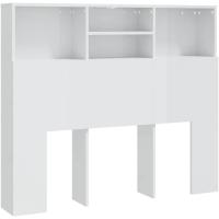 Mueble de Cabeza de Armario de Dormitorio Blanco Estantería de Pared con Almacenamiento - details 27
