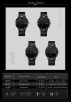 Reloj de Cuarzo Premium Automático, Movimiento Japonés, Correa de Acero Inoxidable Azul Negro, Resistente al Agua, Moda de Viaje para Hombres - details 11