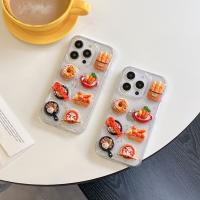 La comida tridimensional para pizza es adecuada para la funda del teléfono móvil Apple 15 iPhone16ProMax nuevo 13pro anticaída 12 divertido nicho 11 super fire hembra 14pro carcasa suave creativa todo incluido - details 4