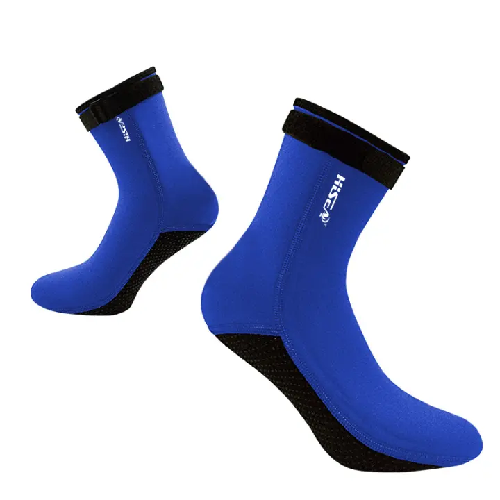 Calcetines de Buceo Hisea 3MM Neopreno Cálido Antideslizante Suave Resistente a Arañazos para Playa Natación Surf Pesca - 1