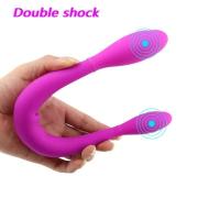 Embalaje privado Sexy de doble cabeza para saltar huevo recargable masturbación femenina clítoris estimulador del punto G masajeador vaginal juguetes sexuales S0057 - details 0