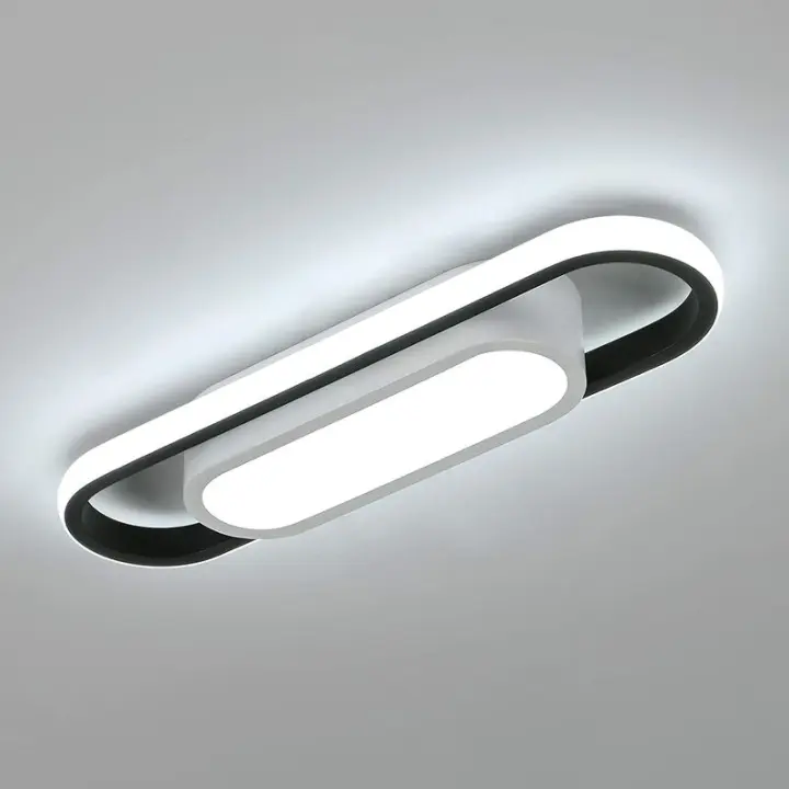 Lámpara de Techo LED Moderna Diseño Ovalado Luz Fría 6000K Ideal para Sala de Estar, Dormitorio, Comedor, Oficina - 1