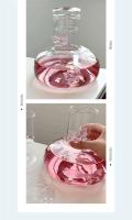 Botella de cristal decorada con mariposas rosas, taza elegante, botella para reuniones familiares, copa de vino para mujer, mesa de comedor, hervidor de agua - details 1
