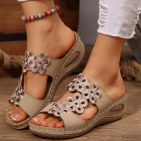 Sandalias de Mujer 2025, Nuevo Estilo Primavera y Verano Sandalias de Cuña Casual Huecas, Sandalias de Playa. - details 1