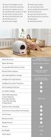 Caja de arena inteligente para gatos, autolimpieza automática, inodoro grande para gatos, completamente cerrado, con aplicación de Control remoto por vídeo - details 10