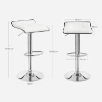 Taburetes Altos Cocina con Reposapiés Regulables en Altura Taburetes Giratorios 360 °   Asiento Tapizado - details 2