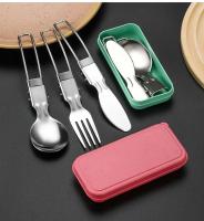 Mini cuchara, tenedor, villa portátil para exteriores, juego de cubiertos de acero inoxidable para senderismo, suministros de cocina para acampar al aire libre, 1/3 piezas - details 8
