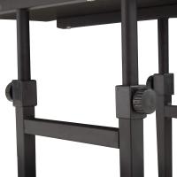 Mesa Auxiliar con Ruedas 80x40 cm Mesa para Sofá en Forma de C con Altura Ajustable 3 Niveles de 72-82 cm Marco de Metal para Salón Cocina Negro - details 7