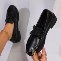 Elegantes Mocasines de Cuero Patente Zapatos de Oficina para Mujeres con Suela Gruesa y Patacha - details 12