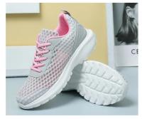 Zapatillas de deporte de moda de las mujeres ahuecadas hacia afuera ultra ligeras grandes de malla transpirable zapatos casuales de los zapatos de las mujeres - details 27