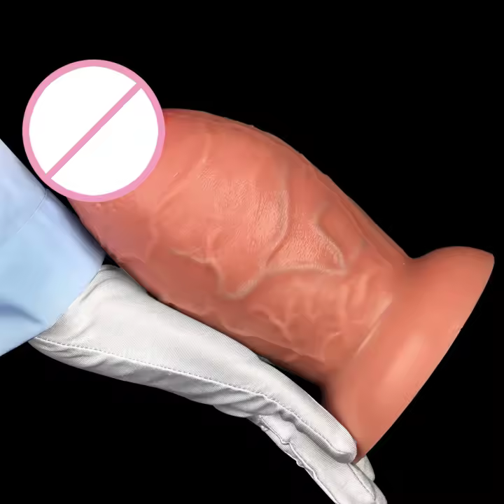 Gran tapón anal de gran tamaño pene líquido de silicona doble dureza simulación de gran tamaño pene adulto juguetes sexuales - 1