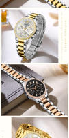 Reloj de Lujo para Mujer – Brillo Nocturno, Calendario, Brazalete de Acero Inoxidable, Elegante Reloj de Pulsera - details 10