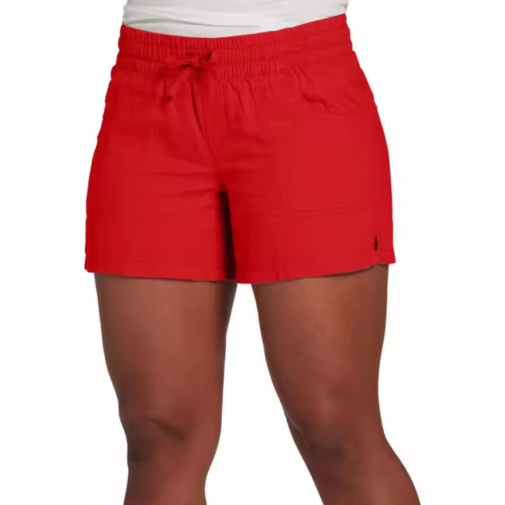 S-5XL moda mujer verano Casual Color sólido cintura elástica con cordones pantalones cortos divididos pantalón corto Casual - 1