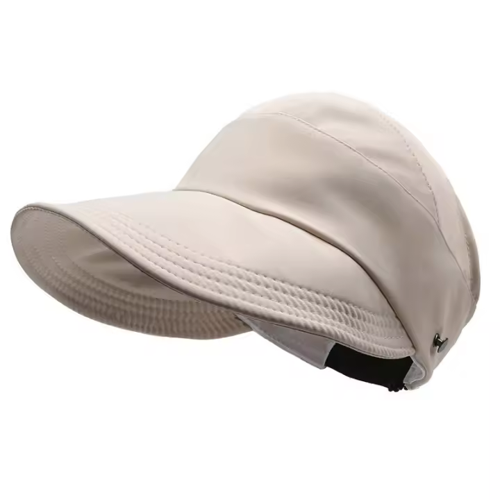 Sombrero de copa vacío con cola de caballo alta, versión para exteriores, gorra de béisbol para la cara de las mujeres que muestra un sombrero para el sol informal pequeño y versátil, sombrero de protección solar - 1