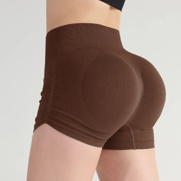 Pantalones de yoga arrugados de cintura alta y levantamiento de cadera para mujeres cortas, fitness transpirable, adelgazamiento, correr y ciclismo al aire libre de verano - 1